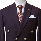 Bespoke double breasted 2 piece suit, double breasted suit with golden buttons, double breasted 2 piece suit