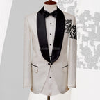 White tuxedo 2 piece suit for stylish look, white tuxedo suit, tuxedo suit